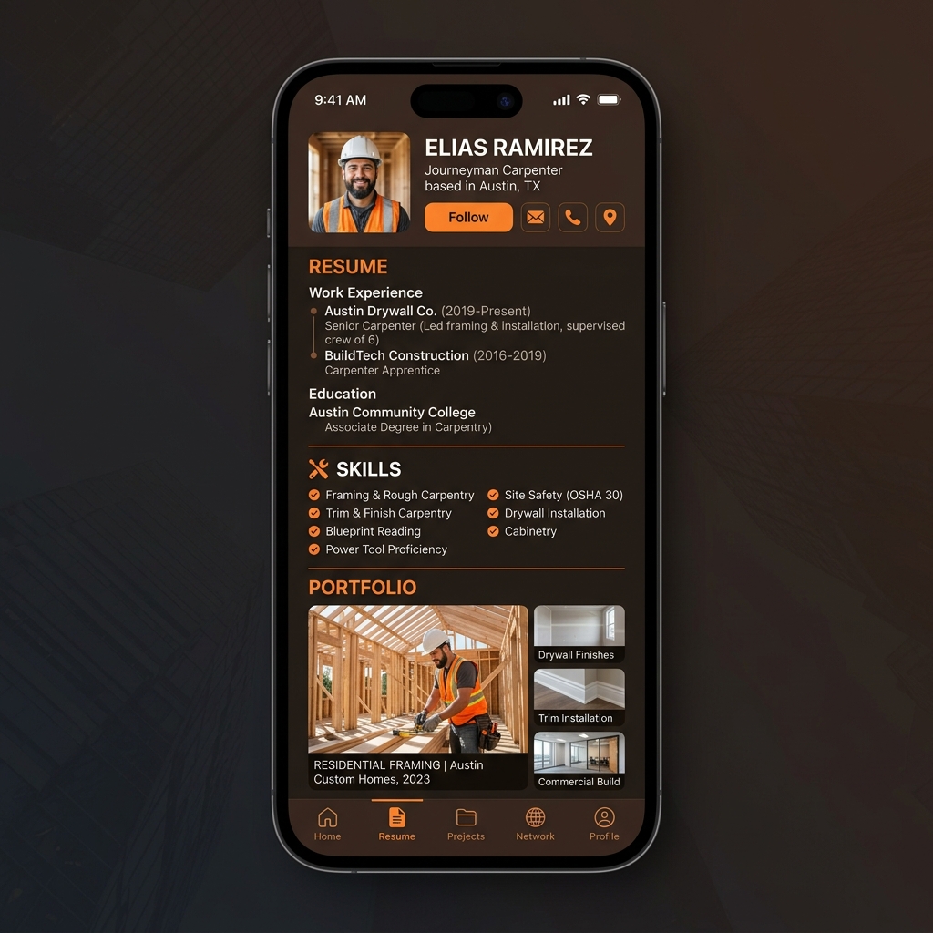 CraftBelt career passport UI
